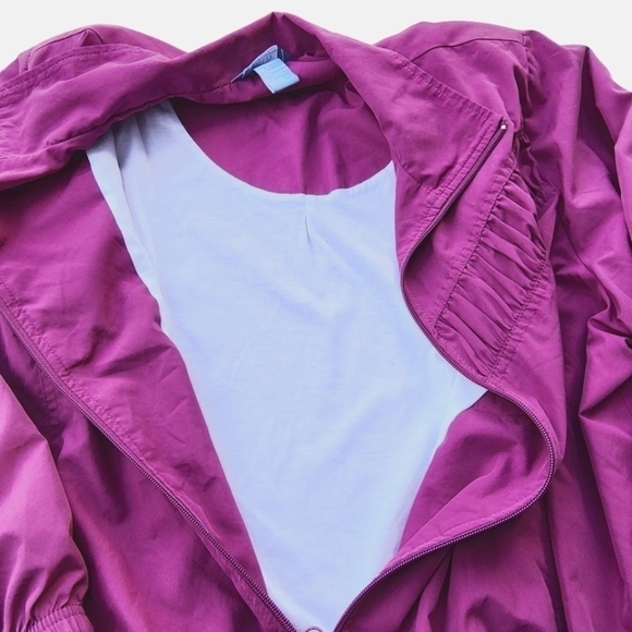 Vintage Napa Valley 2pc Windbreaker jogger set Jacket Pants Magenta pink purple - Picture 6 of 12